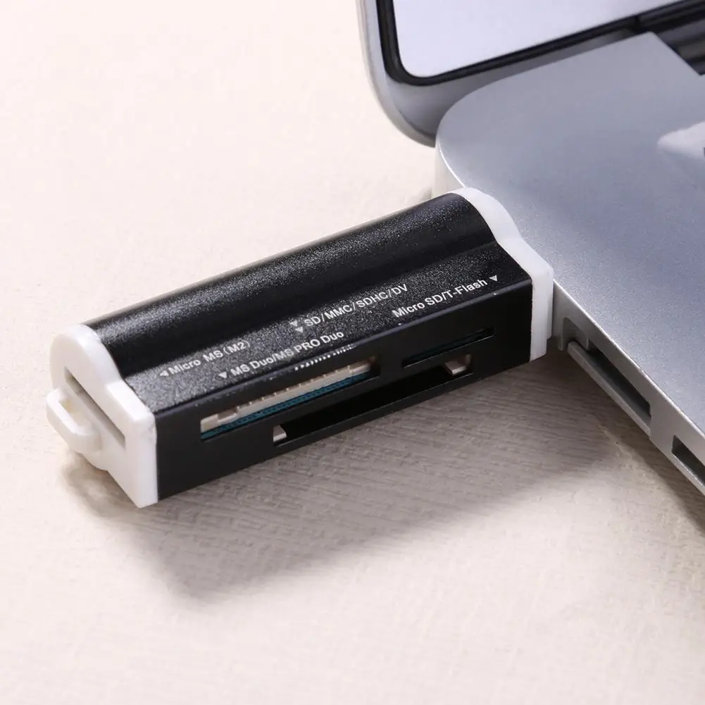 

USB 2,0 4 в 1 Многофункциональный кардридер из алюминиевого сплава для SD/SDHC/Mini SD/MMC/TF карт
