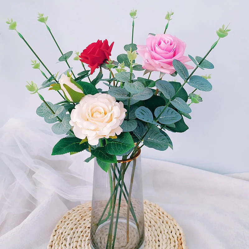 Искусственные растения зеленые листья эвкалипта Искусственный Свадебный букет