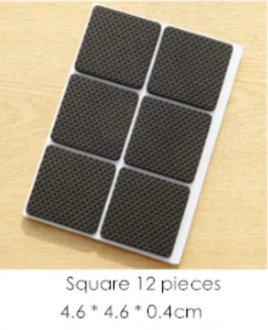 CNK Square 12 pieces Мебель самоклеящаяся Нескользящая настольная ножка коврик для дивана ноги пол немой износостойкий противоскользящие наклейки защитный табурет коврик для ног - Цвет: CNK Square 12 pieces
