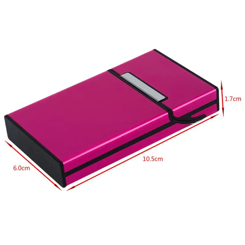 New Ultra Thin Fashion Pipes Creative Personality Cigaret Case Slim Metal Cigarette Box Gift Women Holder(pink) | Дом и сад