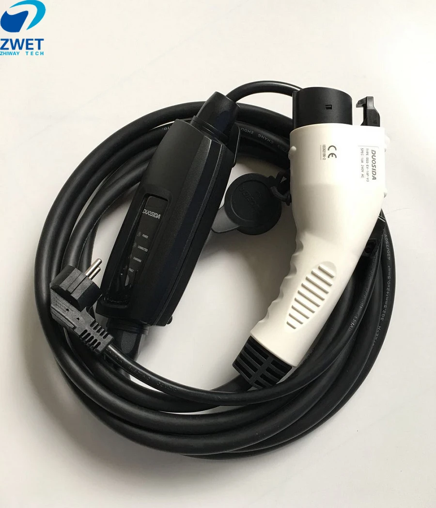 Sae j1772 16A Evse электрический автомобиль зарядное устройство Уровень 2 Тип 1 вилка с ЕС