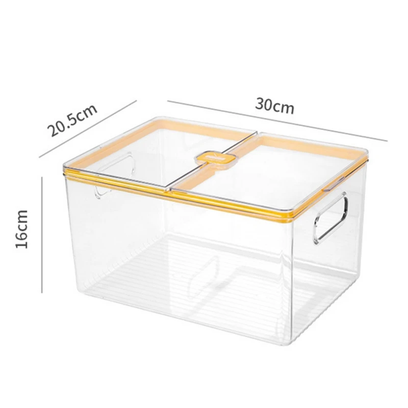 

Kitchen Refrigerator Transparent Organizer Bin Storage Box Compartment Refrigerator Drawer Fridge Storage Bin Containers