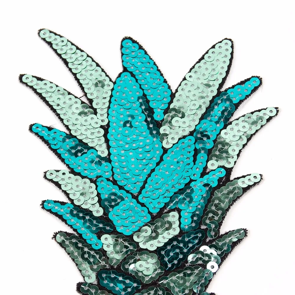 1 шт. Блестящие Блестки ананас на патч Вышивка швейная ткань Стикер одежда DIY