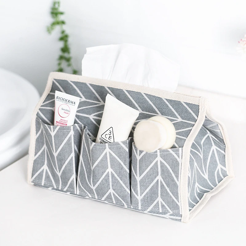 Хлопок лен художественная коробка для салфеток держатель крышка комнаты