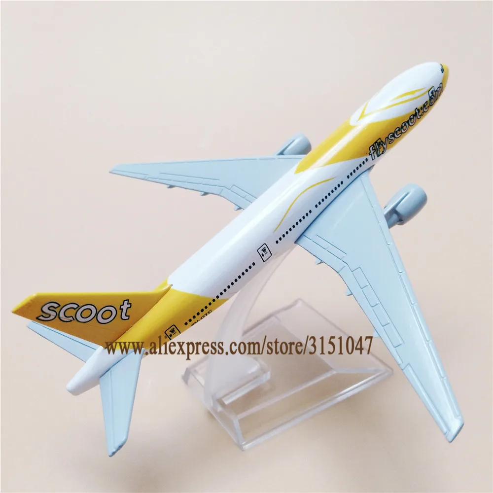 16 см модель воздушного самолета из металлического сплава Сингапур Flyscoot Airlines Boeing