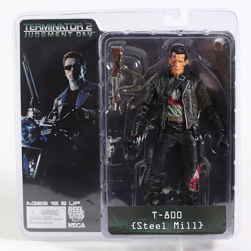 NECA Терминатор 2 фигурку T 800 Сталь мельница ПВХ фигурка игрушки 7 &quot18 см|figure toy|toys free