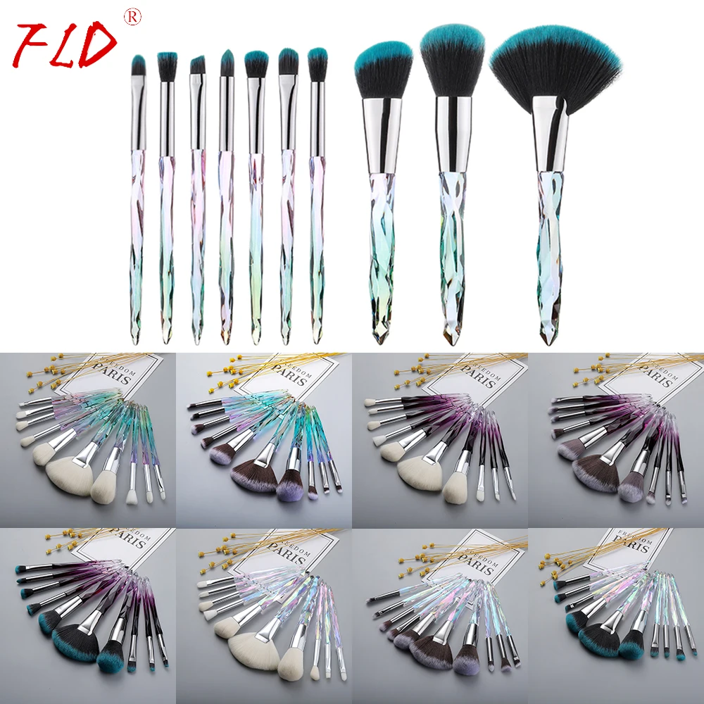 Профессиональный набор кистей для макияжа FLD 10 шт. пудры румян подводка глаз