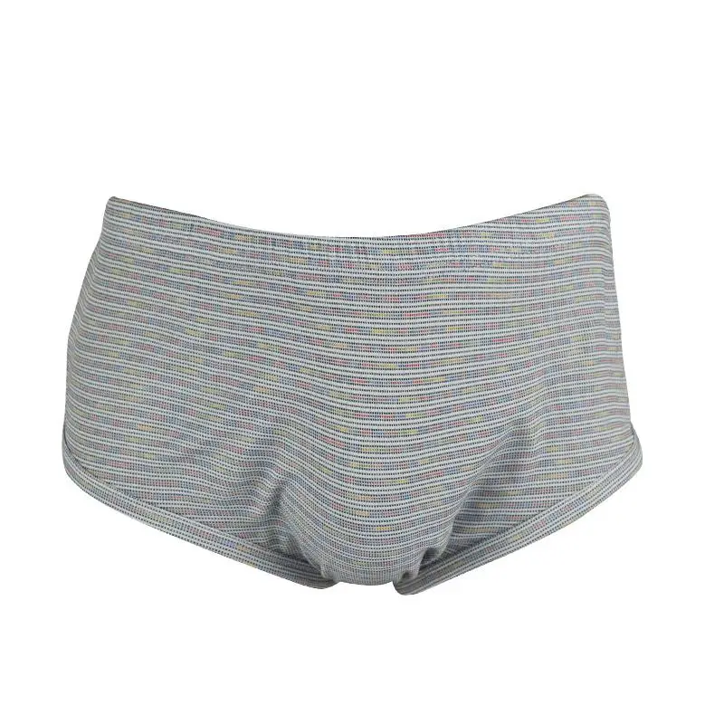 Трусы-брифы мужские с треугольниками удобное нижнее белье из хлопка серого цвета