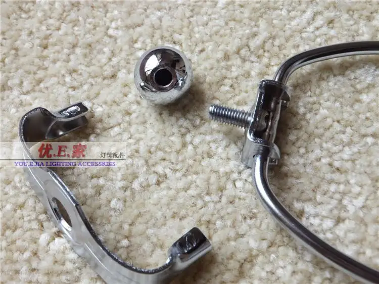 Комплект из 2-х предметов сверхпрочная золотистая/хромовая лампа-арфа Набор