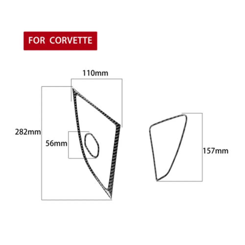 

3Pcs For Chevrolet Corvette C7 2014-2019 Carbon Fiber Door Speaker Cover Trim Sticker Carbon Fiber Car Accessories Car Interior