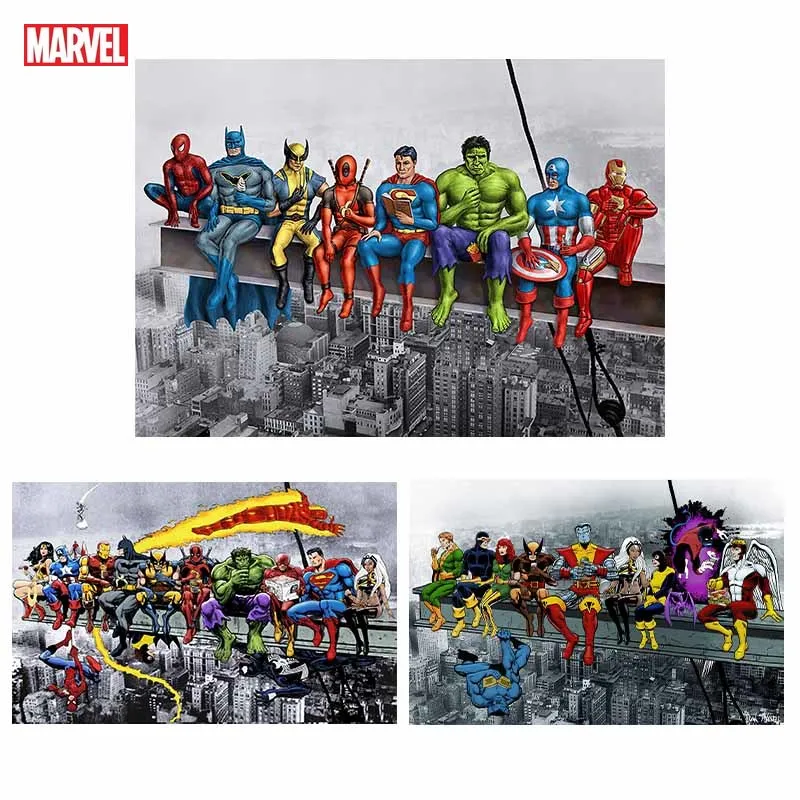 Алмазная живопись Marvel супергерой Человек-паук Железный человек Халк печать