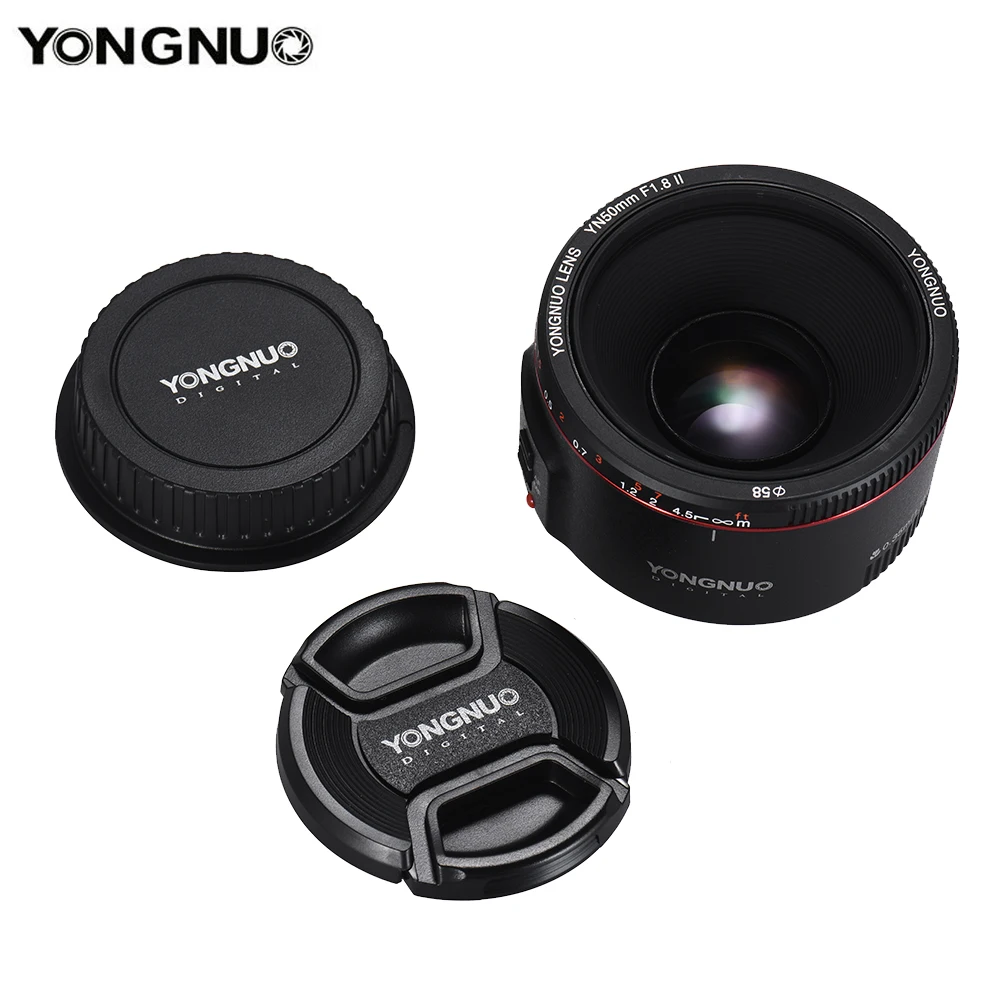 Объектив YONGNUO YN F1.8 II 50 мм линза с широкой диафрагмой автофокусировка эффект бокэ