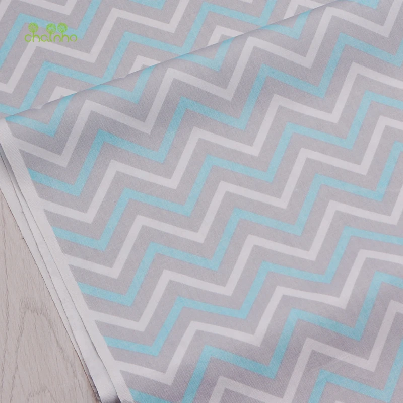 Chainho цветные волны печатная саржевая хлопчатобумажная ткань Лоскутная Одежда