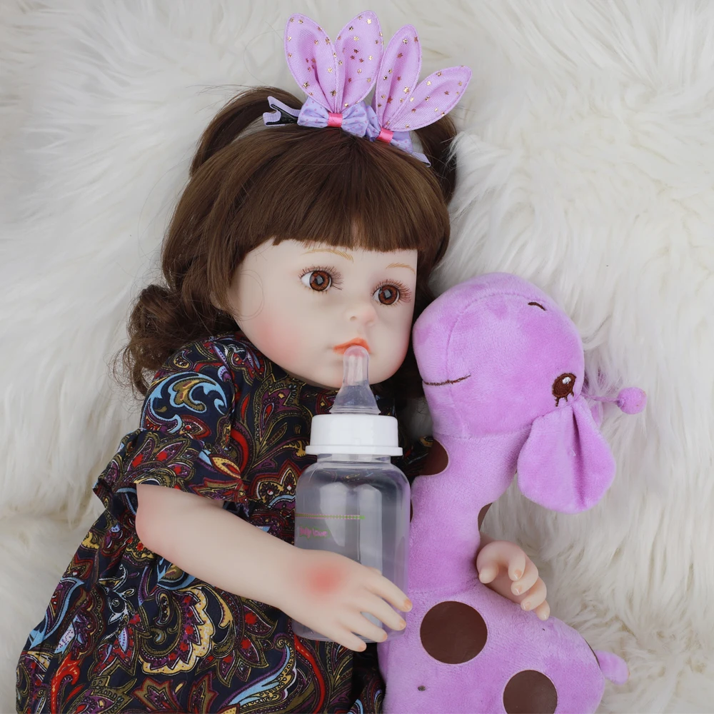 Прекрасная кукла-Реборн 48 см силиконовая полное тело Реалистичная принцесса 18