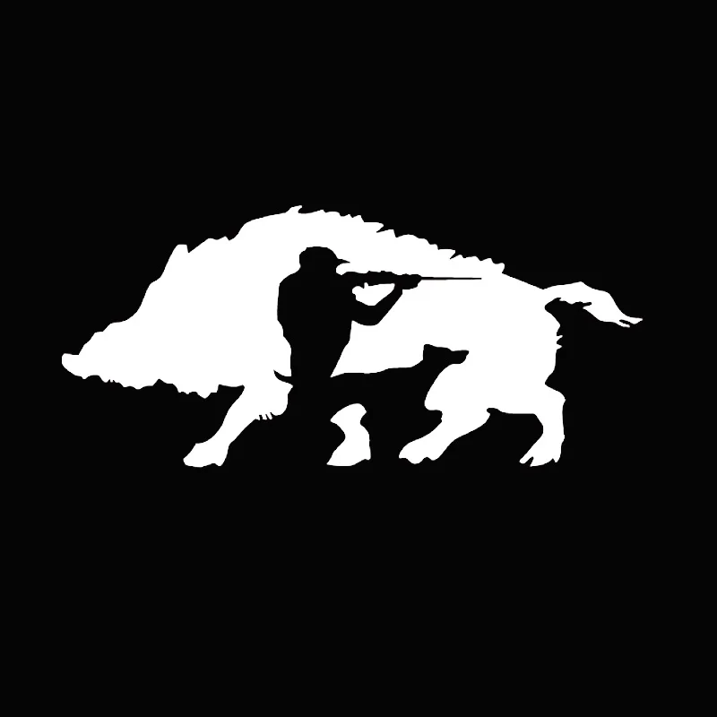 Car Sticker Fun Hunter Wild Boar Waterproof Auto Accessories Decal Decoration Motorcycle Decals PVC 22CM*10CM | Автомобили и