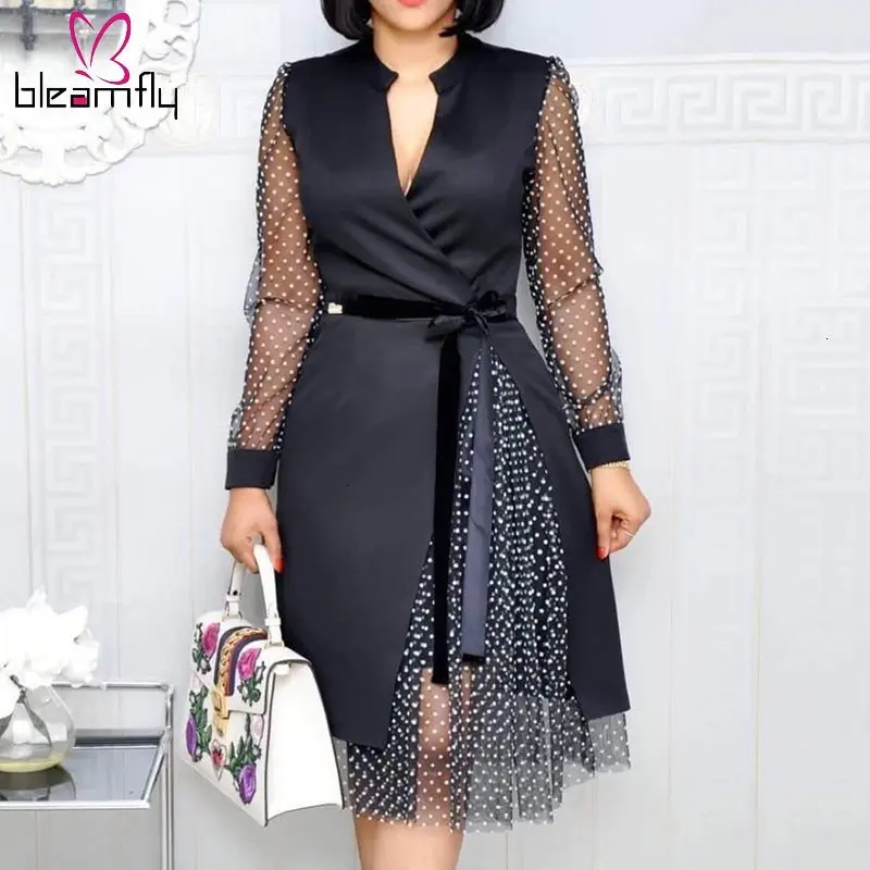 Африканское кружевное волнистое сексуальное шифоновое платье с глубоким v