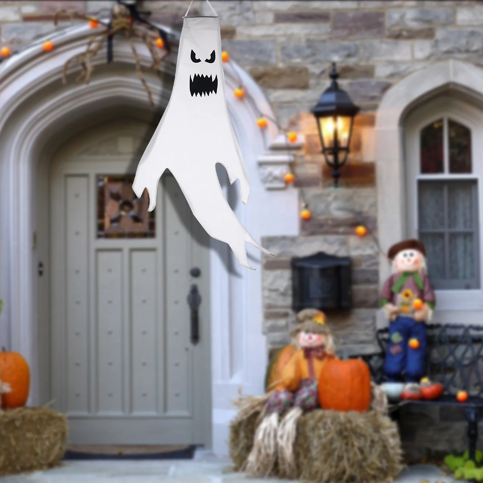 

Halloween Decorative Printing Led Light String Ghost Pendant Halloween Party Scary Decos