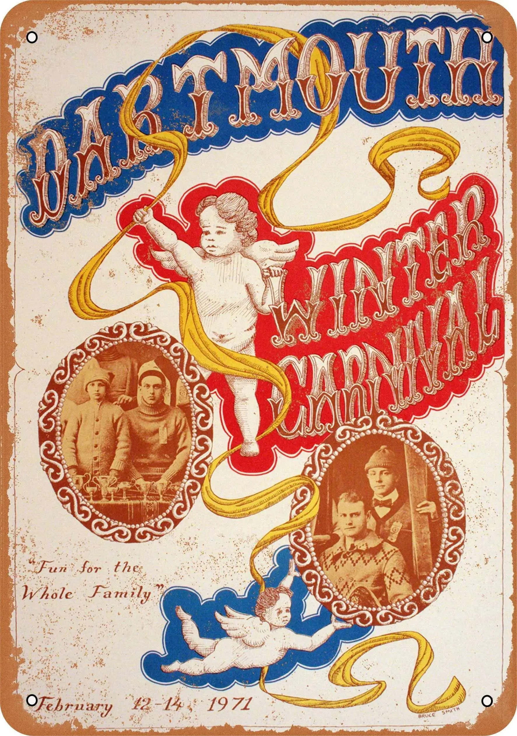 

SLALL 1971 Dartmouth Winter Carnival Retro Street Sign Household Metal Tin Sign Bar Cafe Car Motorcycle Garage Decoration