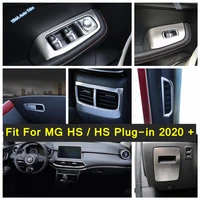 ac vent outlet central control dashboard decor strip glove box cover trim silver interior for mg hs plug in 2020 2022