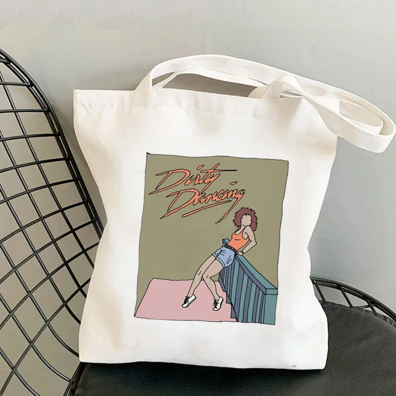 Сумка-шоппер для Грязных танцев женская сумка покупок в стиле Харадзюку холщовая