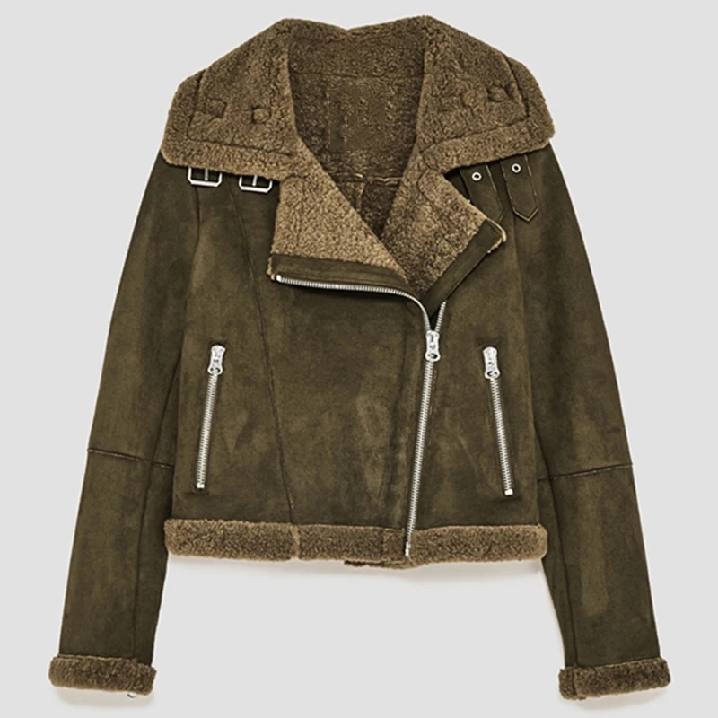 Дешевая Женская куртка из искусственной кожи верхняя одежда зимние меховые