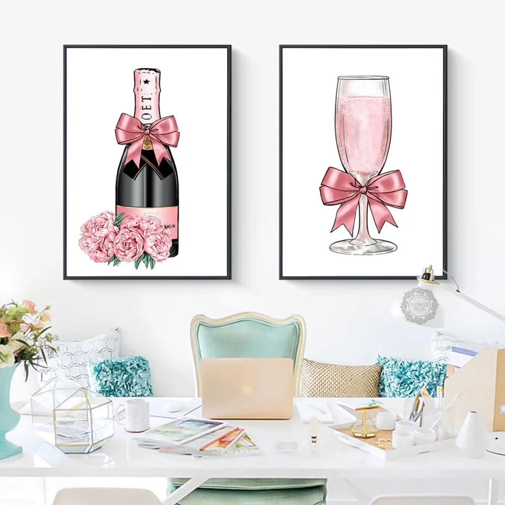 Абстрактная бокал для шампанского Радиоуправляемый вертолет Gin Роза холст