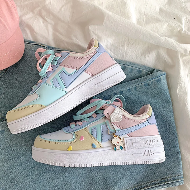 

Women Sneakers Pu Leather Women Shoes White Platform Casual Sneaker Spring Summer Female Board Shoes Flats Ladies Trainers