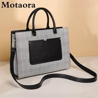 motaora laptop bag portable fashion briefcase professional womens business bag for 14inch laptop a4 large capacity office bag