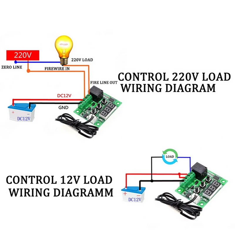 DC 12V W1209WK W1209 цифровой термостат регулятор температуры Терморегулятор инкубатор