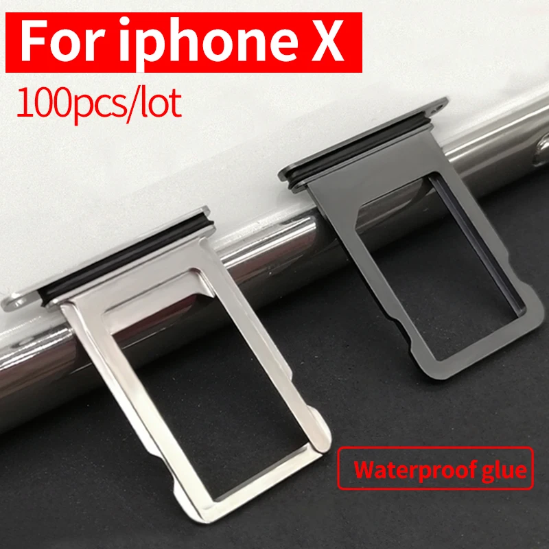 100 шт./лот для Iphone X держатель SIM карты слот лоток контейнер адаптер извлекательные