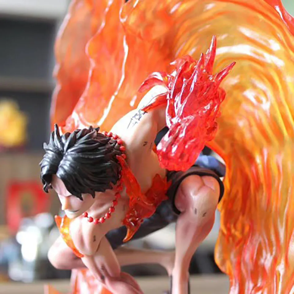japanese anime one piece figure one piece flame Portgas PVC action figure toys Rise from the ashes Portgas statue Decoration Toy