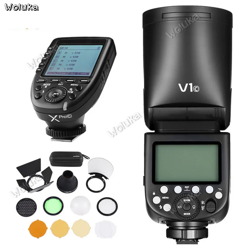 Вспышка Godox V1 V1C V1N V1S V1F V1O TTL 1/8000s HSS литиевая батарея вспышка Speedlite для C/ N/ S/ F/ O CD50 T03 |