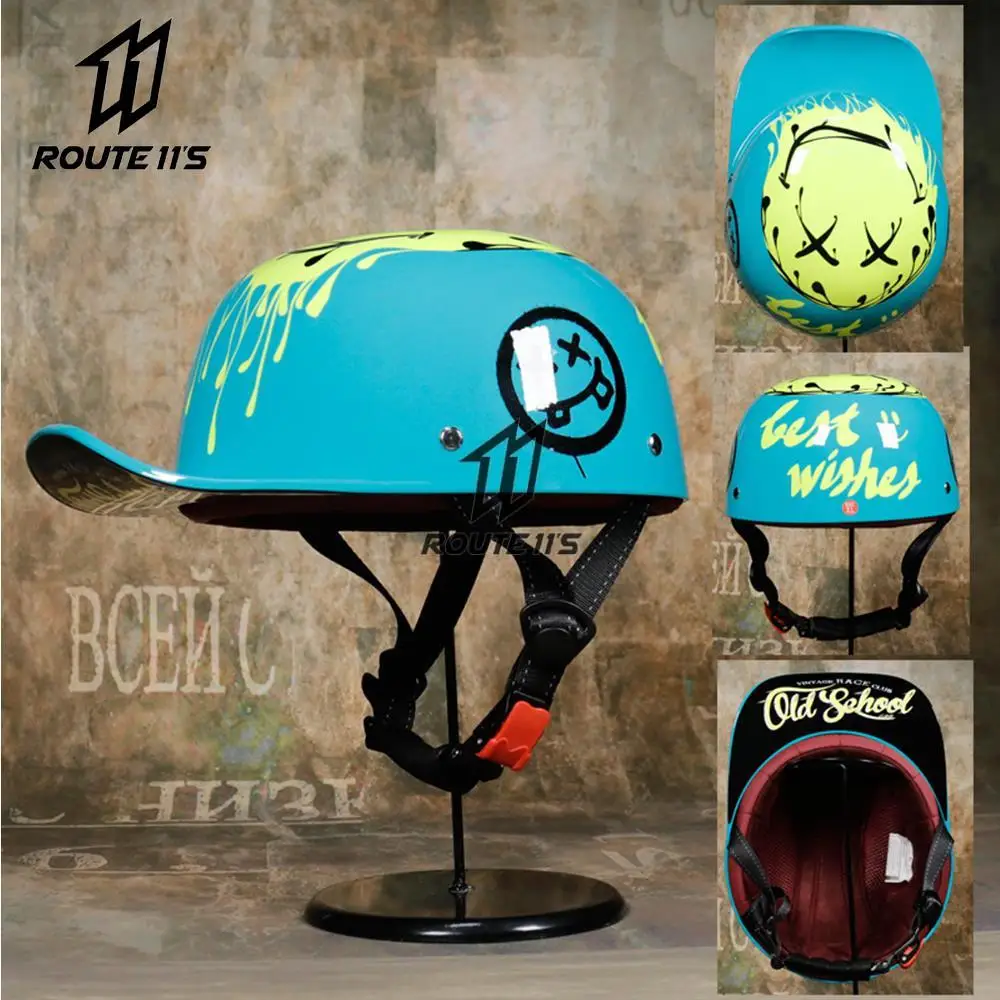 

Motorcycle Helmet Retro Riding Helmet Motorbike Moto Biker Protection Gear Racing Scooter Half Helmet Motorcycle helmet 2021 NEW