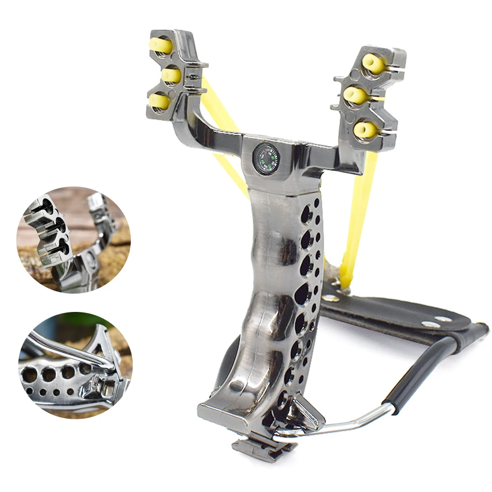 

Рогатка двойного назначения для рыбалки и охоты, Рогатка высокой точности для уличной стрельбы, катапульта с резиновой лентой, может исполь...