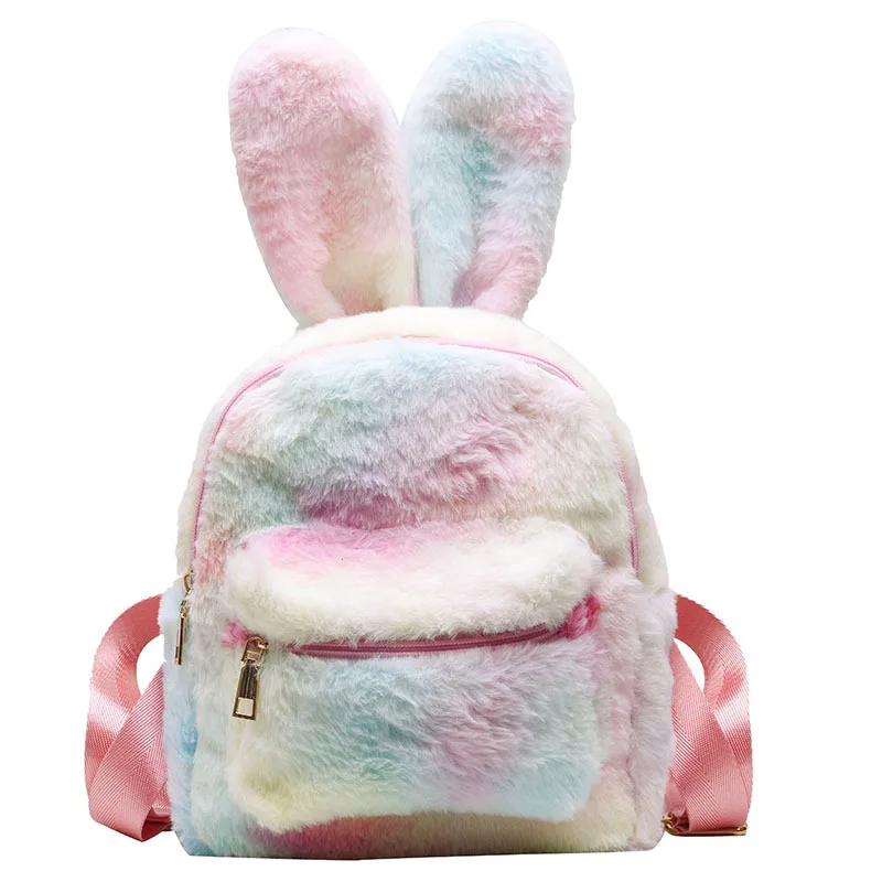 

women backpack Korean ladylike VELOUR Rabbit ears bag small fresh purse phone bag mini backpack