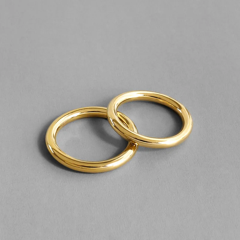 

Trendy 100% 925 Sterling Silver Engagement Rings For Women Finger Jewelry, Minimalist Gold Color Ring Woman's Accessories