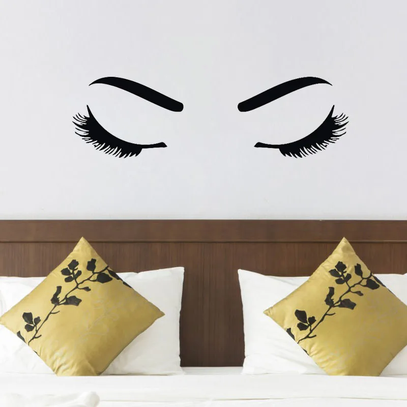 

WJWY Pretty Eyelashes Wall Sticker Creative Girl Room Living Room Decorations For Home Wallpaper Mural Art Decals Vinyl Decor
