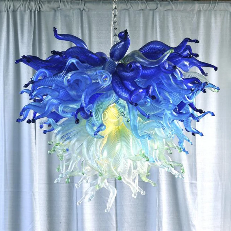 

Lustre Lamps Clear Hand Blown Glass Chandeliers European Murano Type Home Art Decoration Lighting Modern Design Style Chandelier