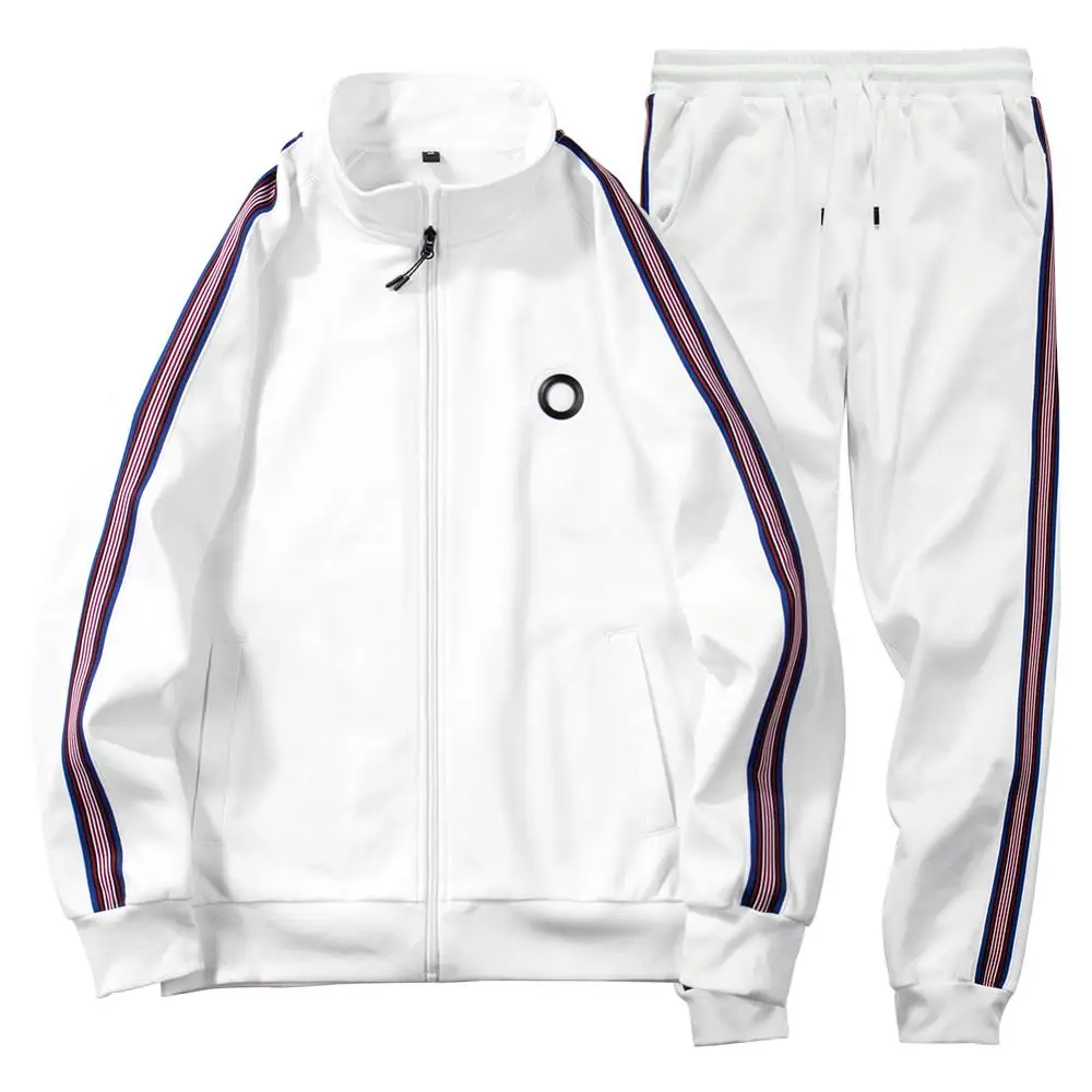 Спортивный костюм мужской из 2 предметов приталенная куртка на молнии и штаны