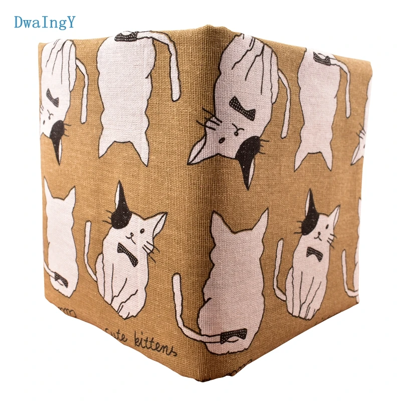 DwaIngY 2019 новый кот серии хлопок и лен с принтом ткань для лоскутов DIY стеганая