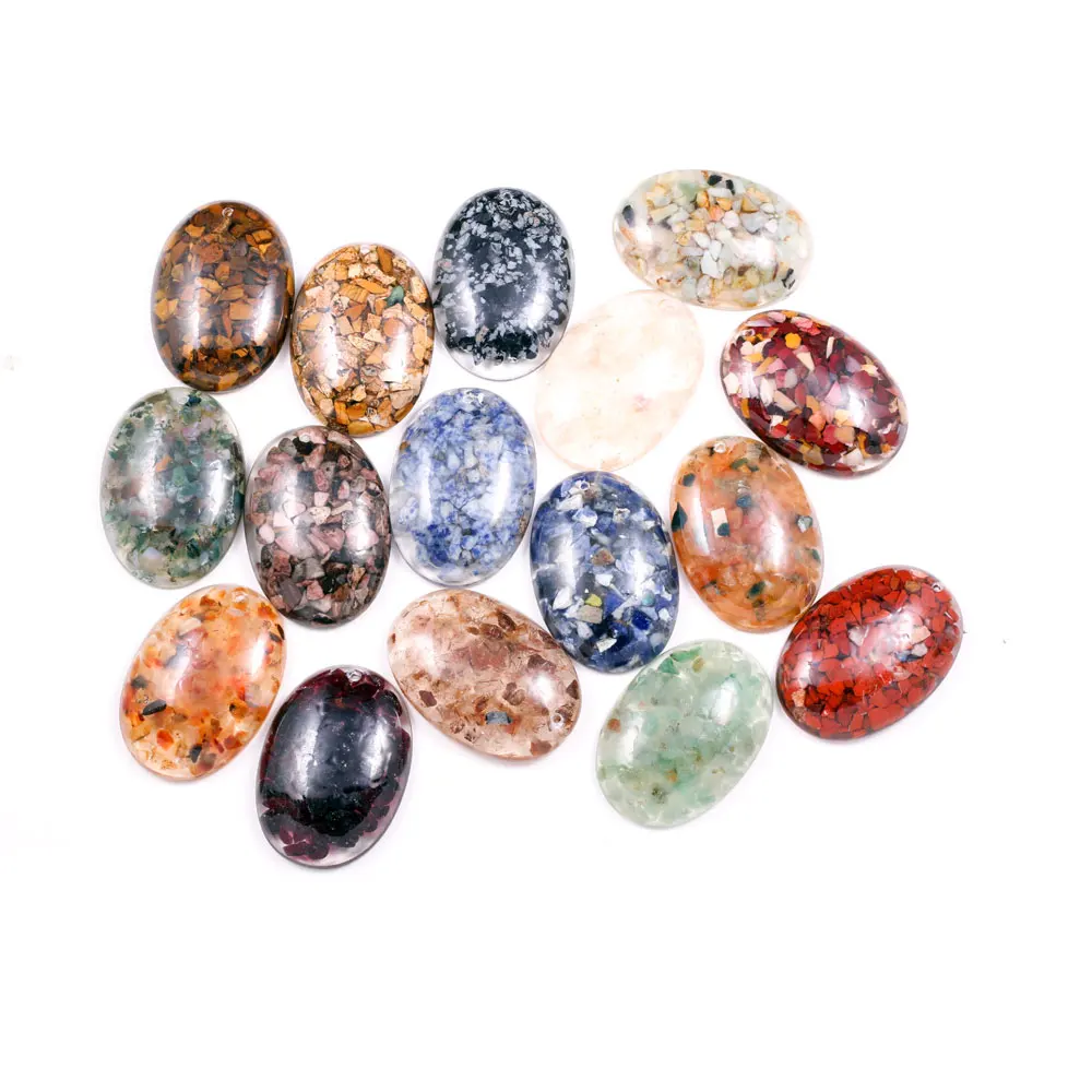 

Натуральный камень смола кабошон, бусины с плоской задней частью, овальные рамки для картин, без отверстия свободные бусины для самостоятел...