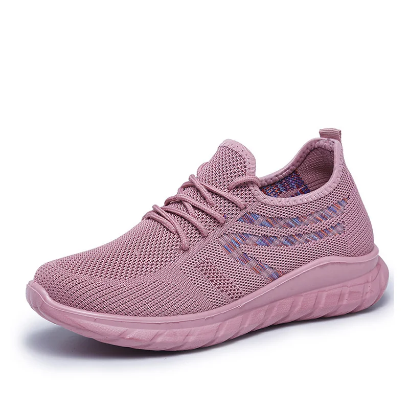 

Women's Sneakers Air Mesh Woman Autumn Shoes Lace Up Walking Spring Tennis Female Knitting Breathable Ladies Vulcanized Shoes