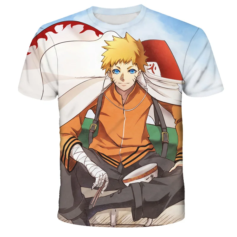 

2021 New 3D Anime-Naruto T-shirt O-neck For Children Babys Kids Short Sleeve Tops Boy And Girl Clothes Summer Breathable Cartoon