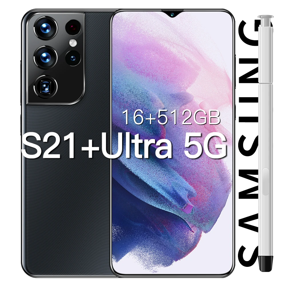 

Global Version Galaxy S21+Ultra 6.7Inch SmartPhone 8G+256G Android Phone 6800Mah Battery 32MP+50MP Camera Support Google Phone