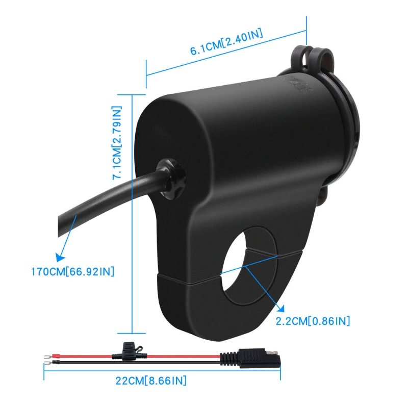 Водонепроницаемый USB-вольтметр из алюминиевого сплава с цифровым дисплеем и