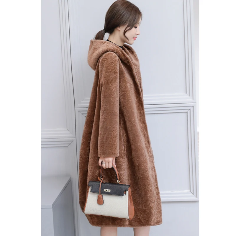 Theresa Special Price Link New Fashion Long Coats Women Hooded Artificial Fur Coat Thick Warm Winter Coat Faux Fur Outerwear