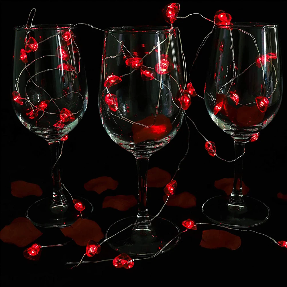 

Fairy String Lights 40LEDs Heart-Shaped String Lights for Holidays Wedding Anniversary and Birthday Party Favors Supplies