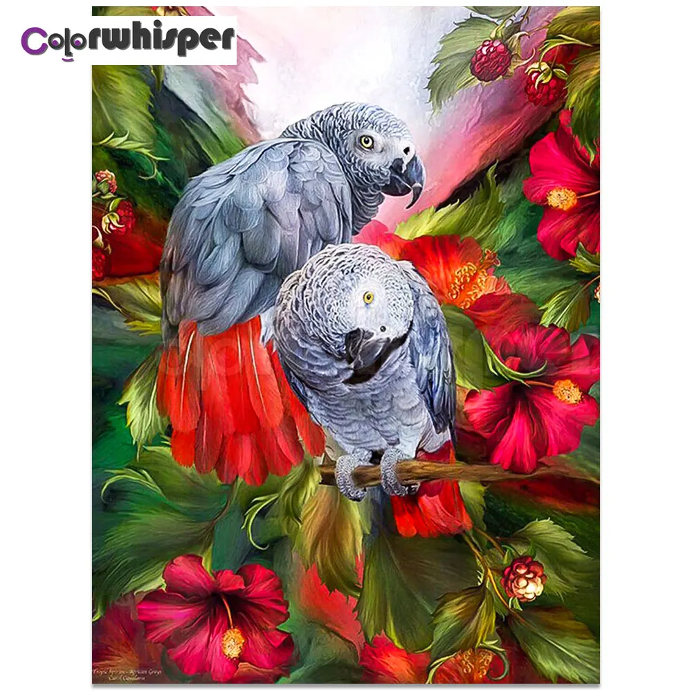 

Daimond Painting 5D Full Square/ Round Parrot Flower Diamond Rhinestone Embroidery Crystal Cross Stitch Mosaic Gift Picture D369