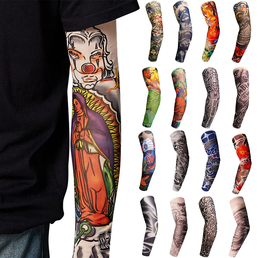 Нарукавники для татуировок VIM защиты от УФ лучей езды на велосипеде и