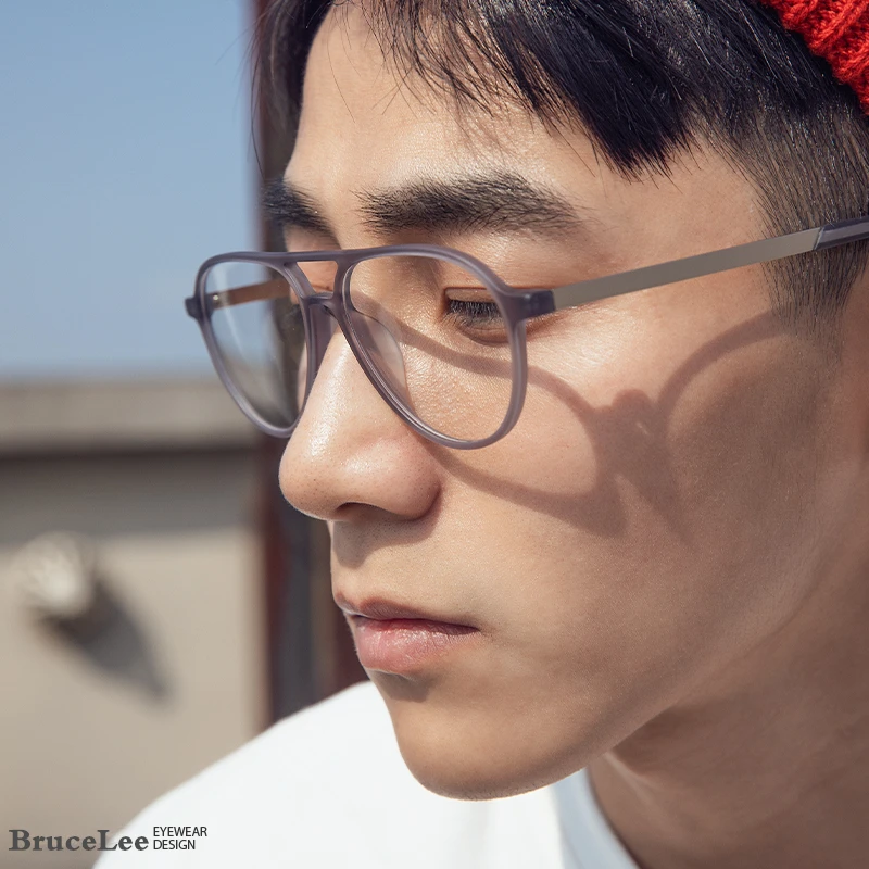 

Korean Square Double-beam Ultralight Acetate Glasses Frame Men Women Unisex Transparent Eyewear Frame Clear Lenses Myopia frame